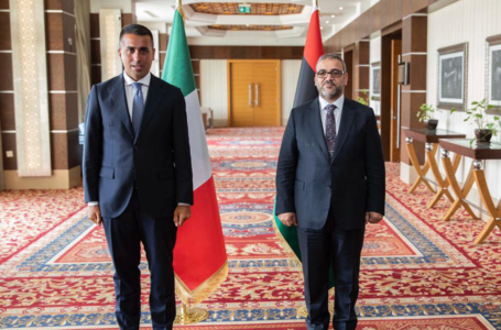 رئيس المجلس الأعلى للدولة ونائبيه يستقبلون وزير الخارجية الإيطالي في العاصمة طرابلس