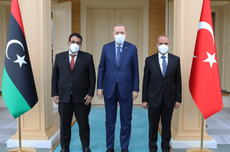 المنفي واللافي يبحثان مع أردوغان العلاقات التركية الليبية