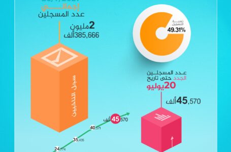 مفوضية الانتخابات: عدد المسجلين الجدد بالانتخابات تجاوز الـ 45 ألفا