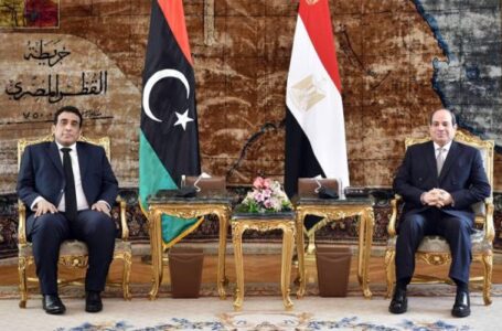 المنفي يبحث مع السيسي تطورات الوضع في ليبيا والدفع بإجراء الانتخابات