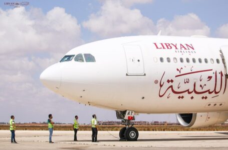 تجربة طائرة الخطوط الليبية بعد استكمال صيانتها