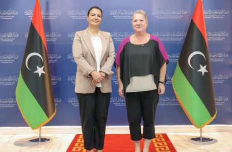 سفيرة كندا لدى ليبيا تؤكد خلال لقائها المنقوش مواصلة دعم بلادها لحكومة الوحدة الوطنية