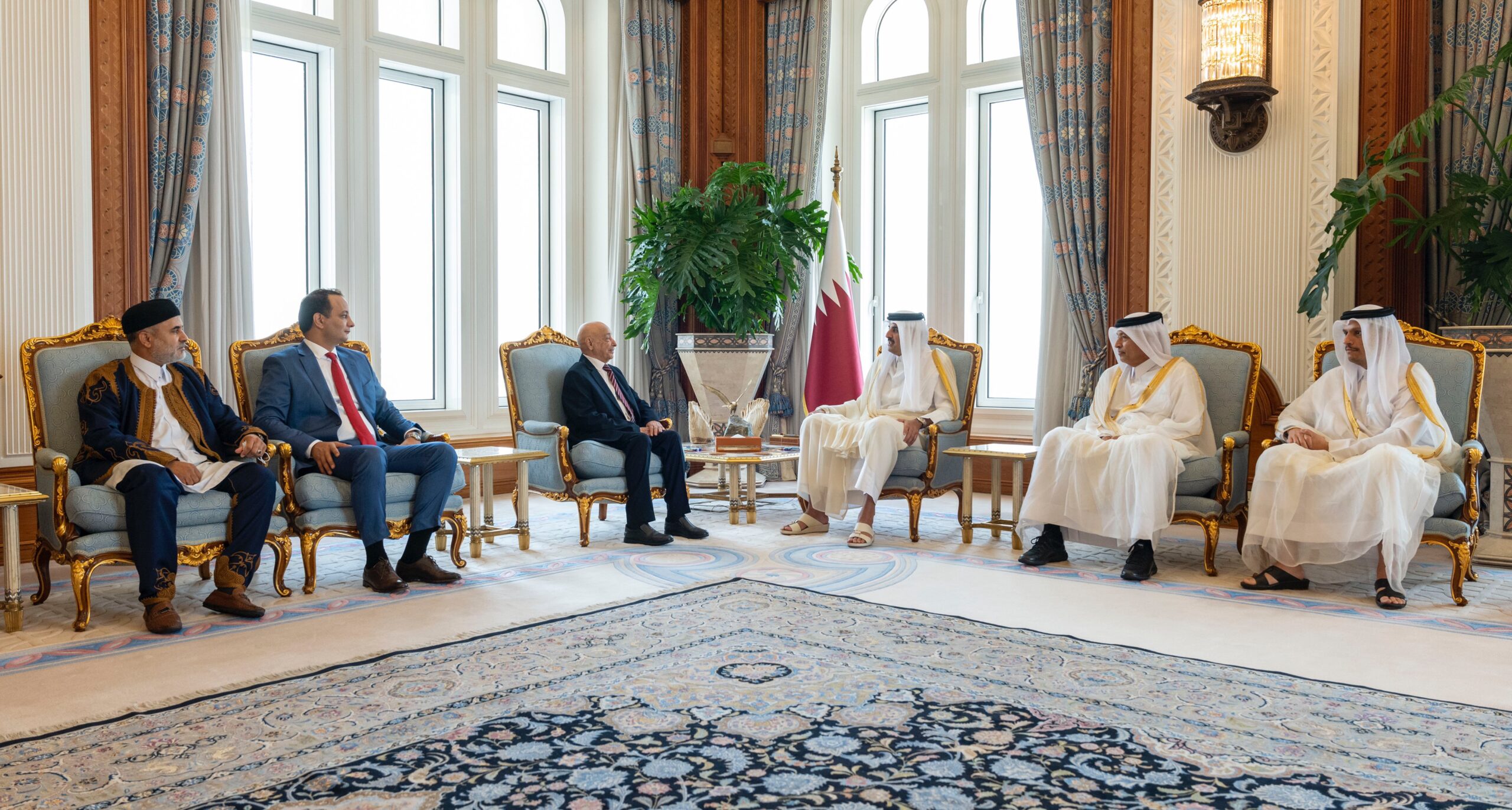عقيلة صالح يشيد بدور قطر في دعمها الدائم لدولة ليبيا وشعبها