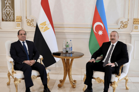 “السيسي” يبحث مع رئيس أذربيجان تسوية الأزمة الليبية