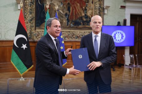 حكومة الوحدة الوطنية توقّع مذكّرات تفاهم مع إيطاليا في مجالات النفط والكهرباء والمياه.
