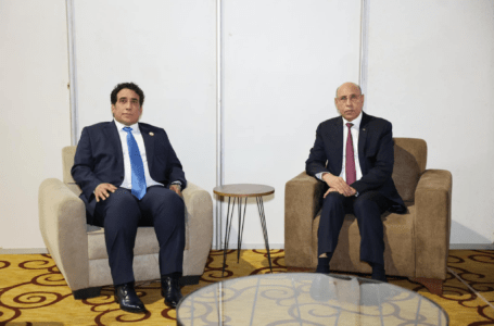 “المنفي” والرئيس الموريتاني يبحثان أحقية ليبيا في تولي مناصب قيادية عُليا بمفوضية الاتحاد الإفريقي